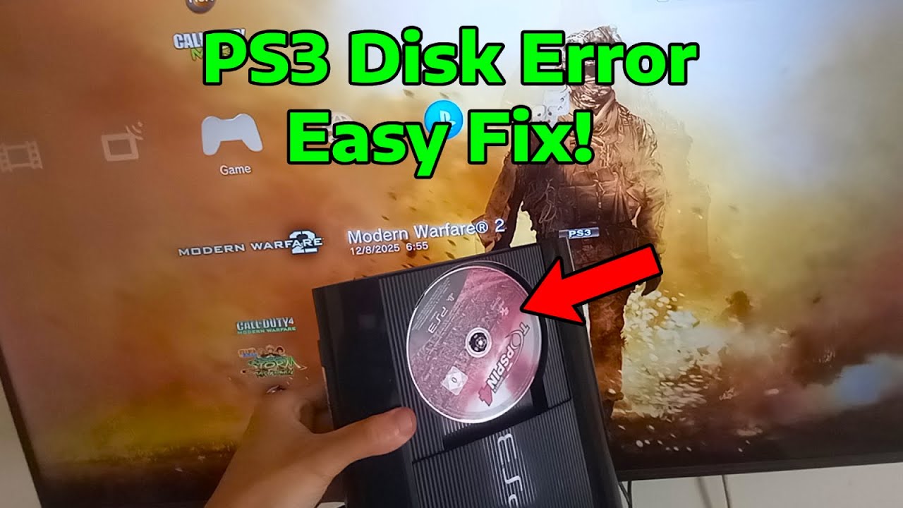 How To Fix PS3 Disk Error (Can't Read Disks) Fat, Slim, Super Slim