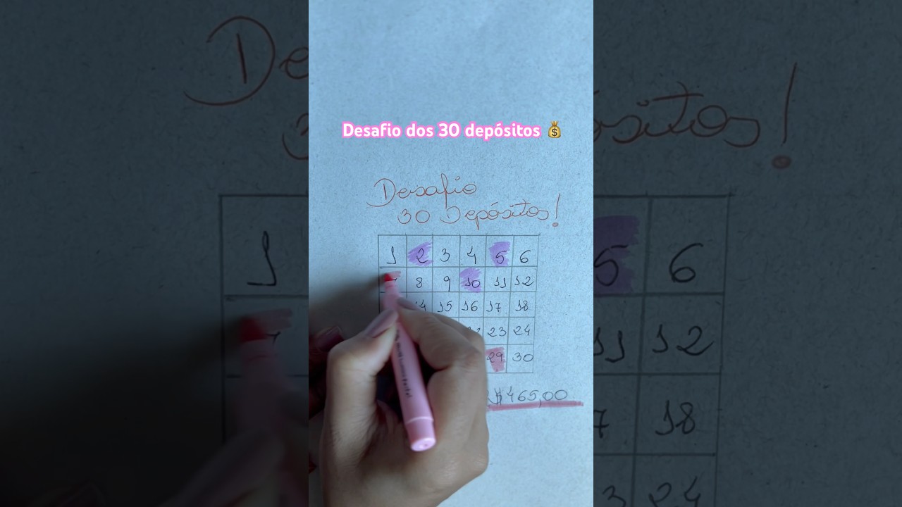 Desafio dos 30 dep&oacute;sitos 💰✅