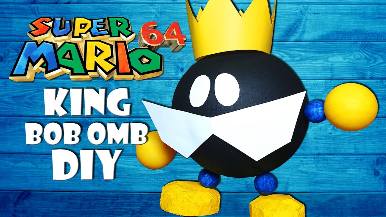 König Bob Omb basteln aus Super Mario 64 - DIY king bob omb from Nintendo Switch 3D All Stars [4K]