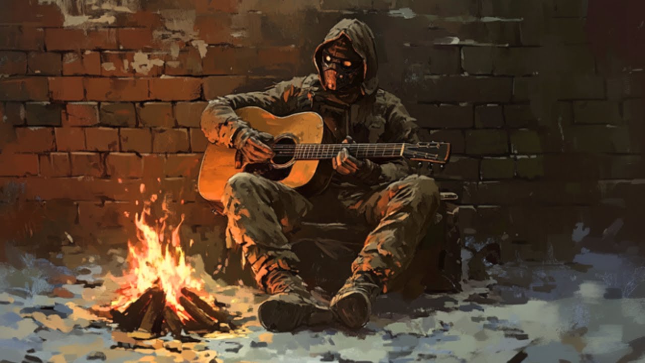 2 Hours of Post Apocalyptic Acoustic Guitar (S.T.A.L.K.E.R/Metro inspired with campfire ambience)