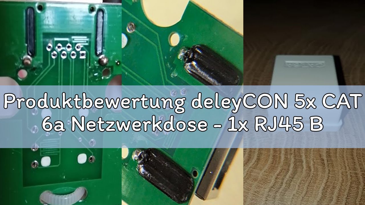 Produktbewertung deleyCON 5x CAT 6a Netzwerkdose - 1x RJ45 Buchse, FTP Geschirmt, Aufputz Montage, 1