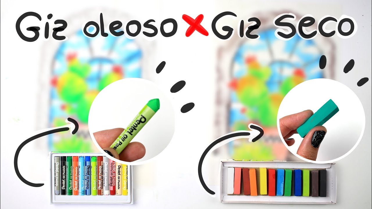 GIZ PASTEL OLEOSO X GIZ PASTEL SECO - QUAL O MELHOR?