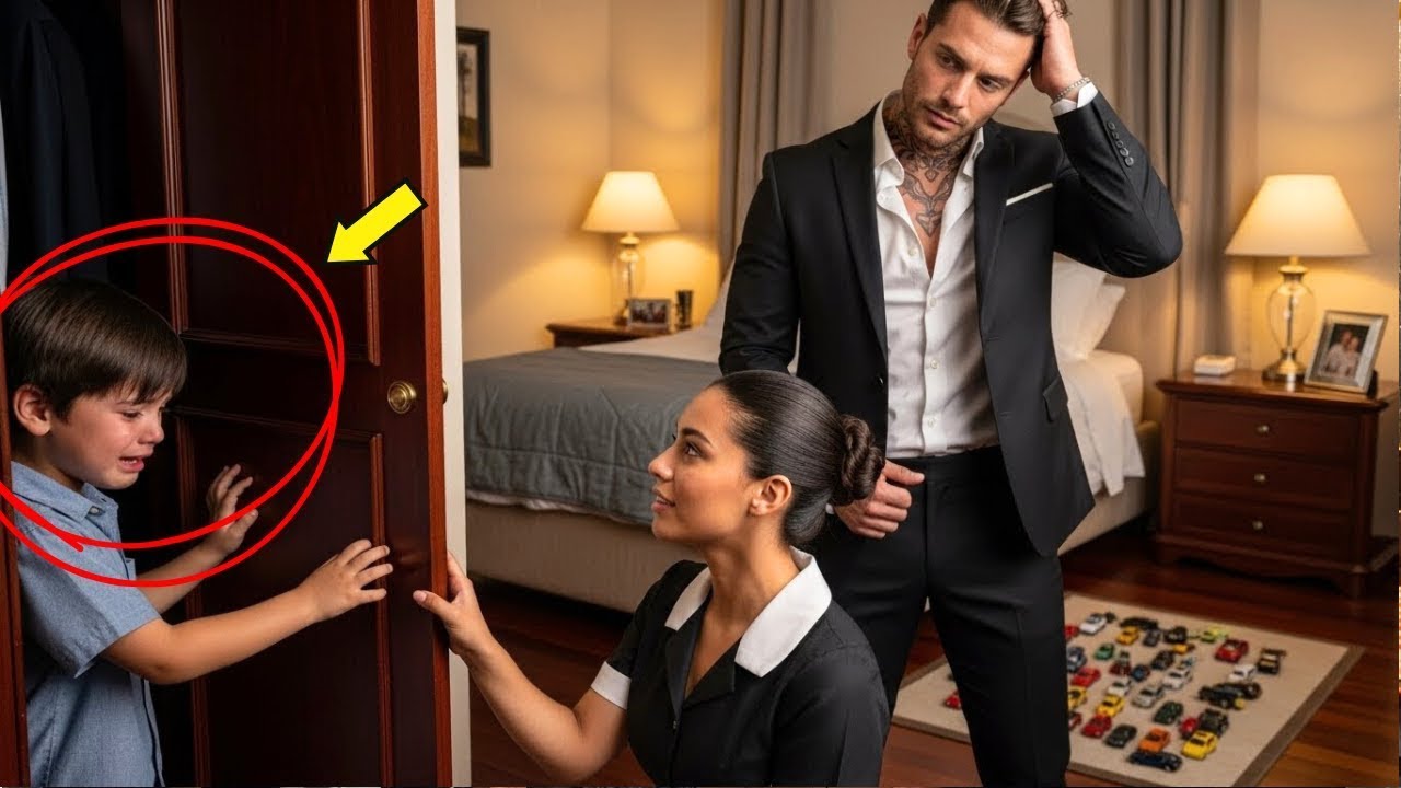 THE MAFIA BOSS'S SON WAS CRYING LOCKED IN THE CLOSET — THEN THE MAID WHISPERED, 'MAY I TRY    '