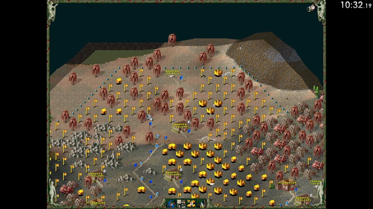 The Settlers II - Speedrun - The Grey Island (Level 9) in 55m 33s