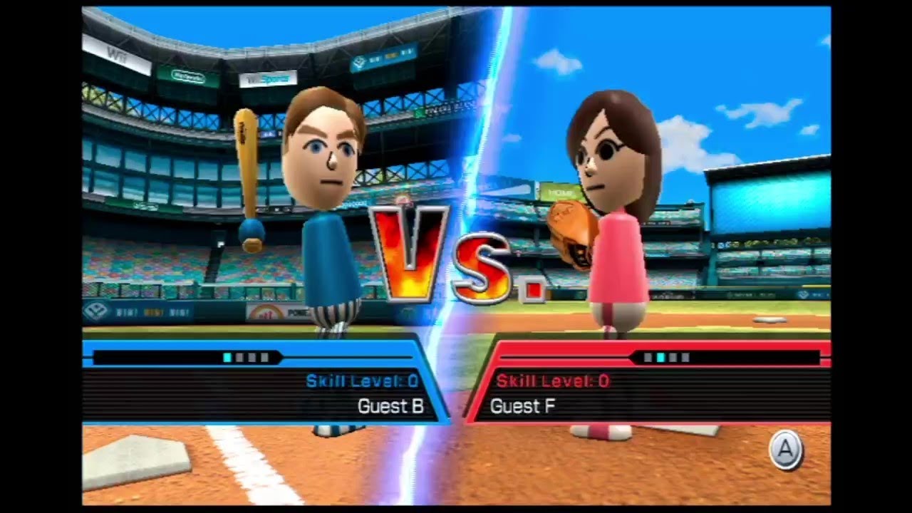 Wii Sports - Baseball - Guest B vs Guest F