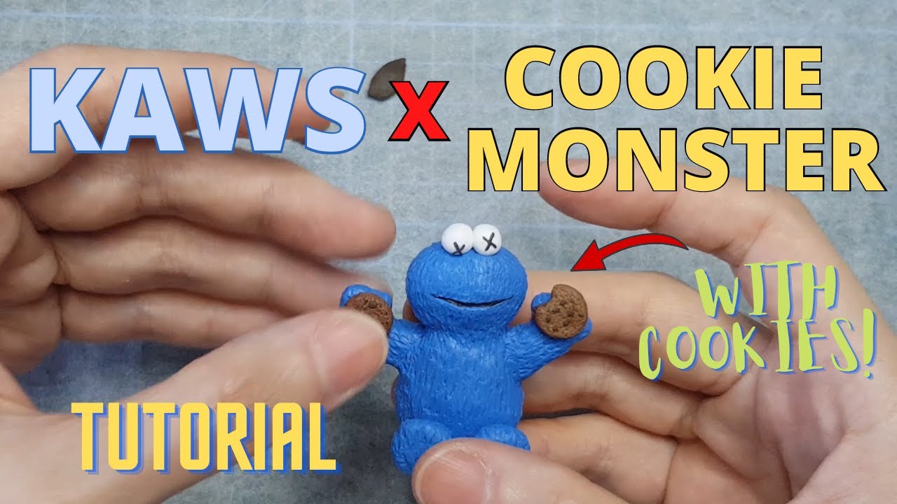 KAWS COOKIE MONSTER Polymer Clay Tutorial