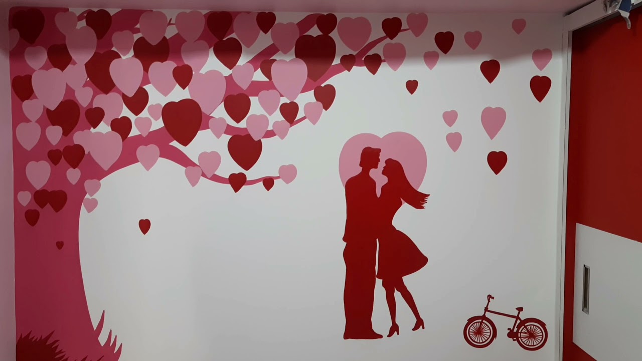 Beautiful wall art design of romantic couple| Wall art ideas|8328036399|wall decor ideas|Mana Trends