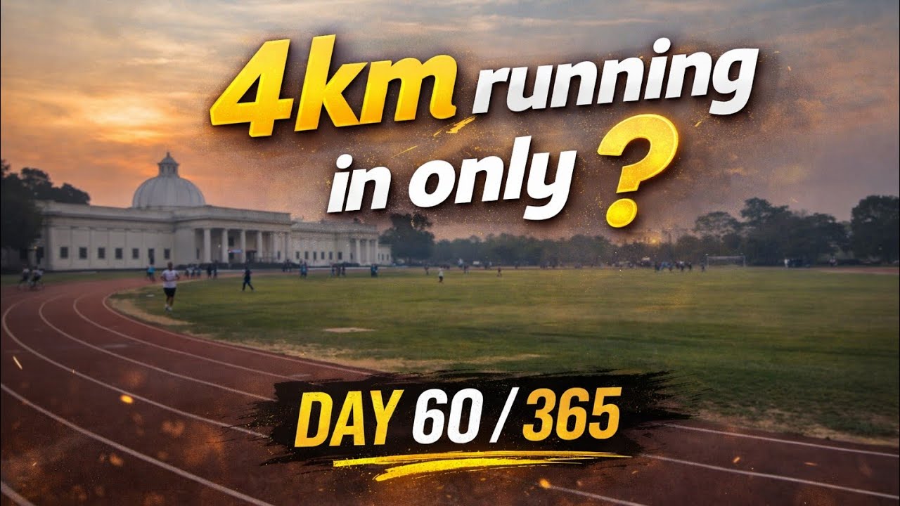 4 KM Running in 30 mintues 🤯🥳 / DAY 59/365 / iit roorkee | @vivekrajdailyvlogs