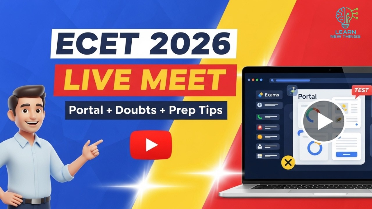 ECET 2026 Live Meet Recording | Portal Demo, Doubts & Preparation Roadmap | Learn New Things