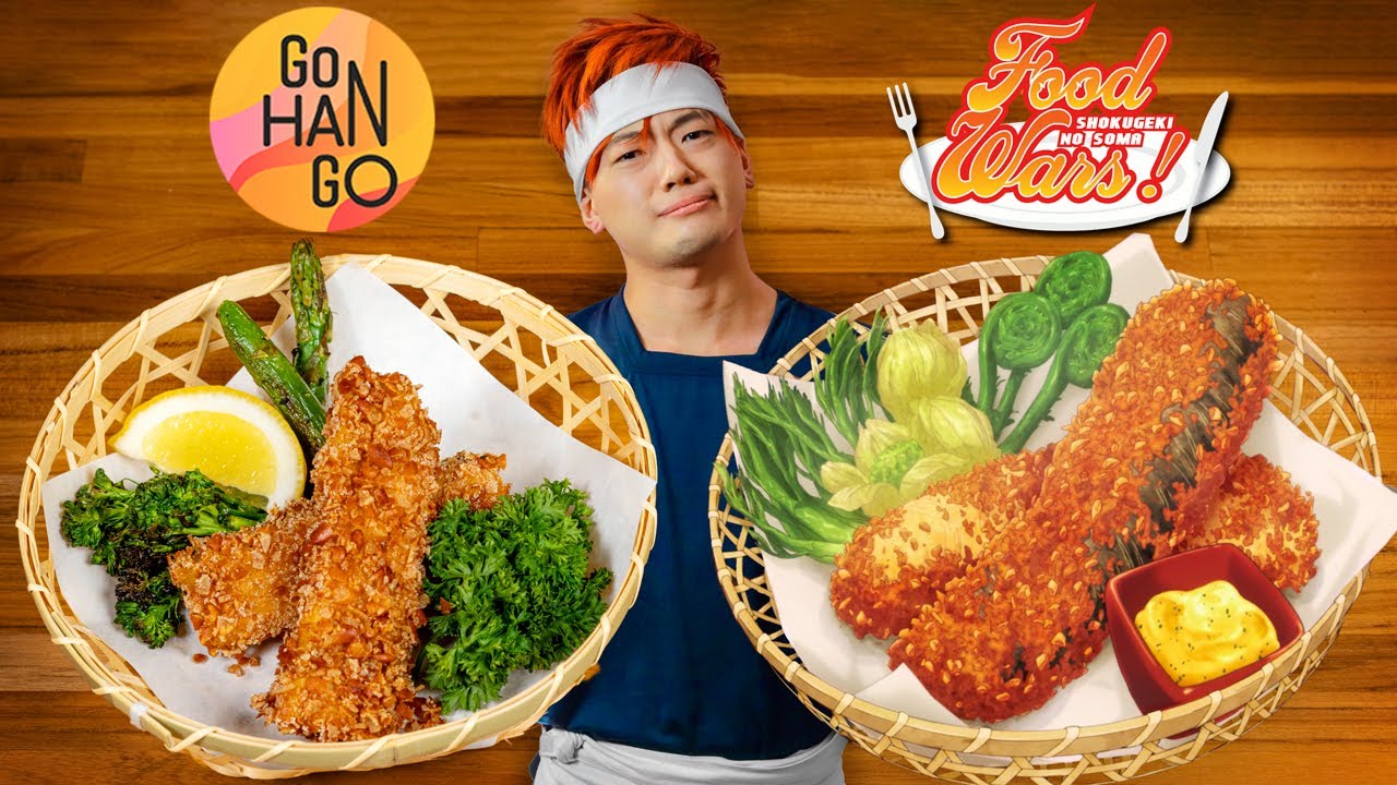 PEIXE COM SALGADINHO DE ARROZ DE FOOD WARS