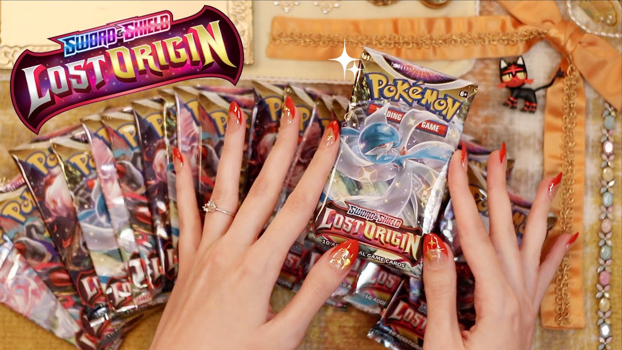 NEW Lost Origin Pokemon Booster Pack Opening ASMR (soft spoken + tapping)