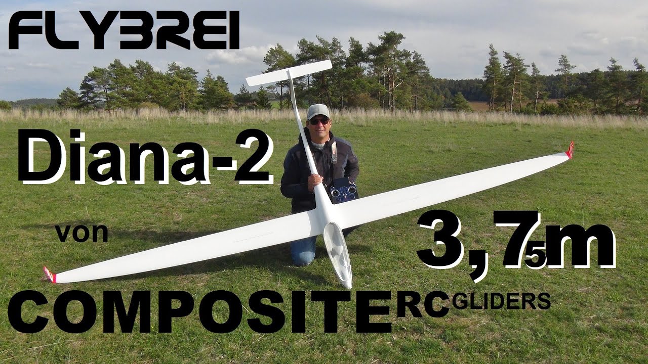 Diana 2 von Composite RC Gliders Erstflug am Hang