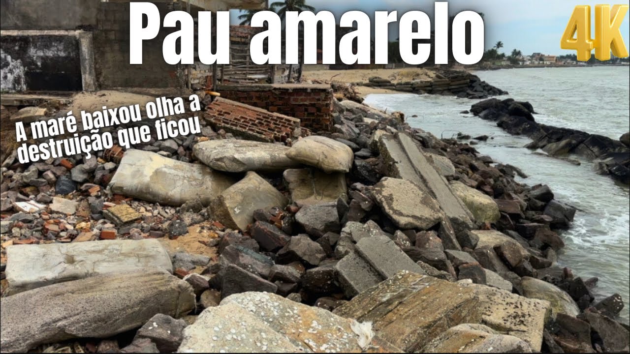 A maré baixou Borá ver o que aconteceu na praia de Pau Amarelo Paulista PE 27 de agosto de 2024 4k￼