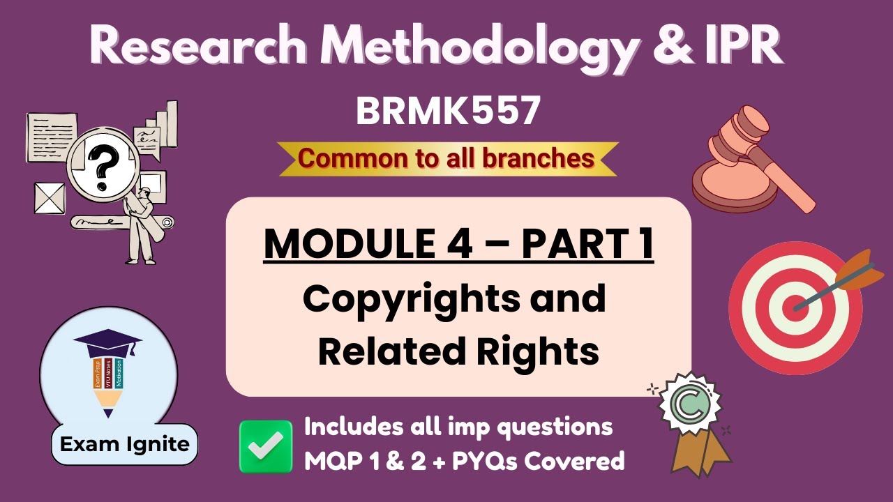 Research Methodology & Intellectual Property Rights | BRMK557 | Module 4 – Part 1|🔥#vtu #rm #brmk557