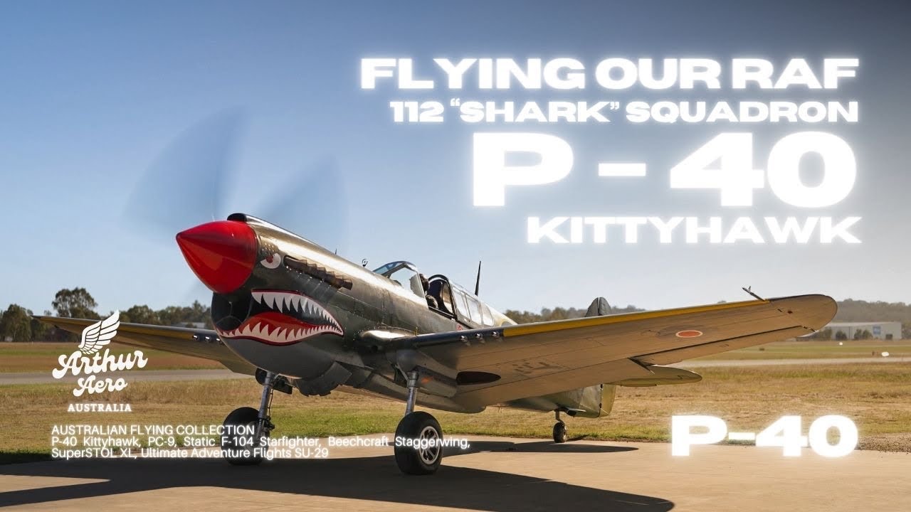 P-40 KITTYHAWK (100% ORIGINAL SOUND)- 4K - FULL ENGINE START-UP + TAKE-OFF + LANDING