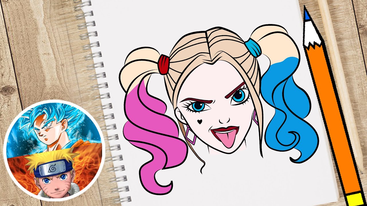 HOW TO DRAW HARLEY QUINN EASY STEP BY STEP