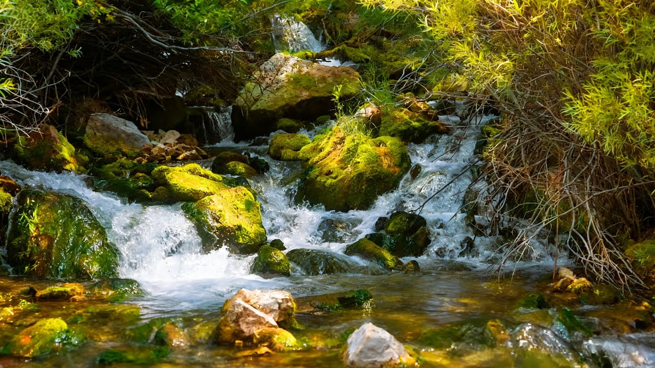 Calming Water Sounds 🌊 Flowing Stream for Deep Sleep, Stress Relief