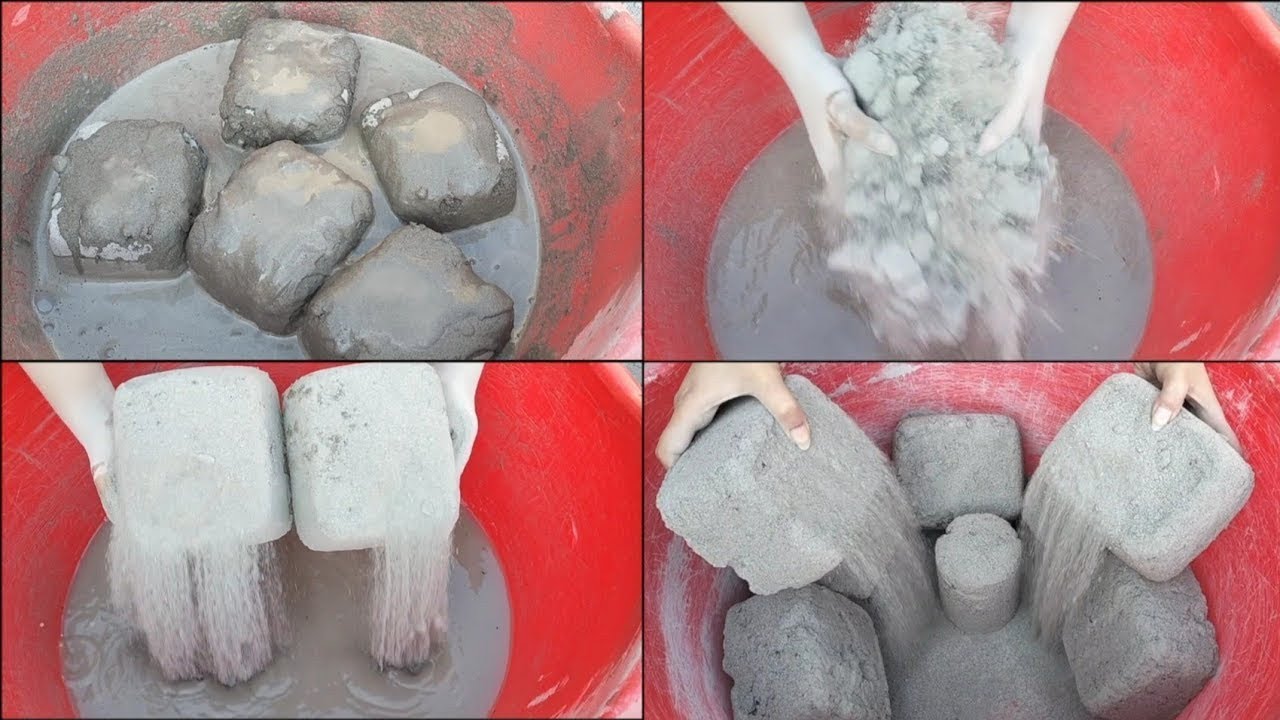 ASMR: soft dusty creamy silky pure fine sand bombastic smashing dry+water+dipping/ 💯🤤