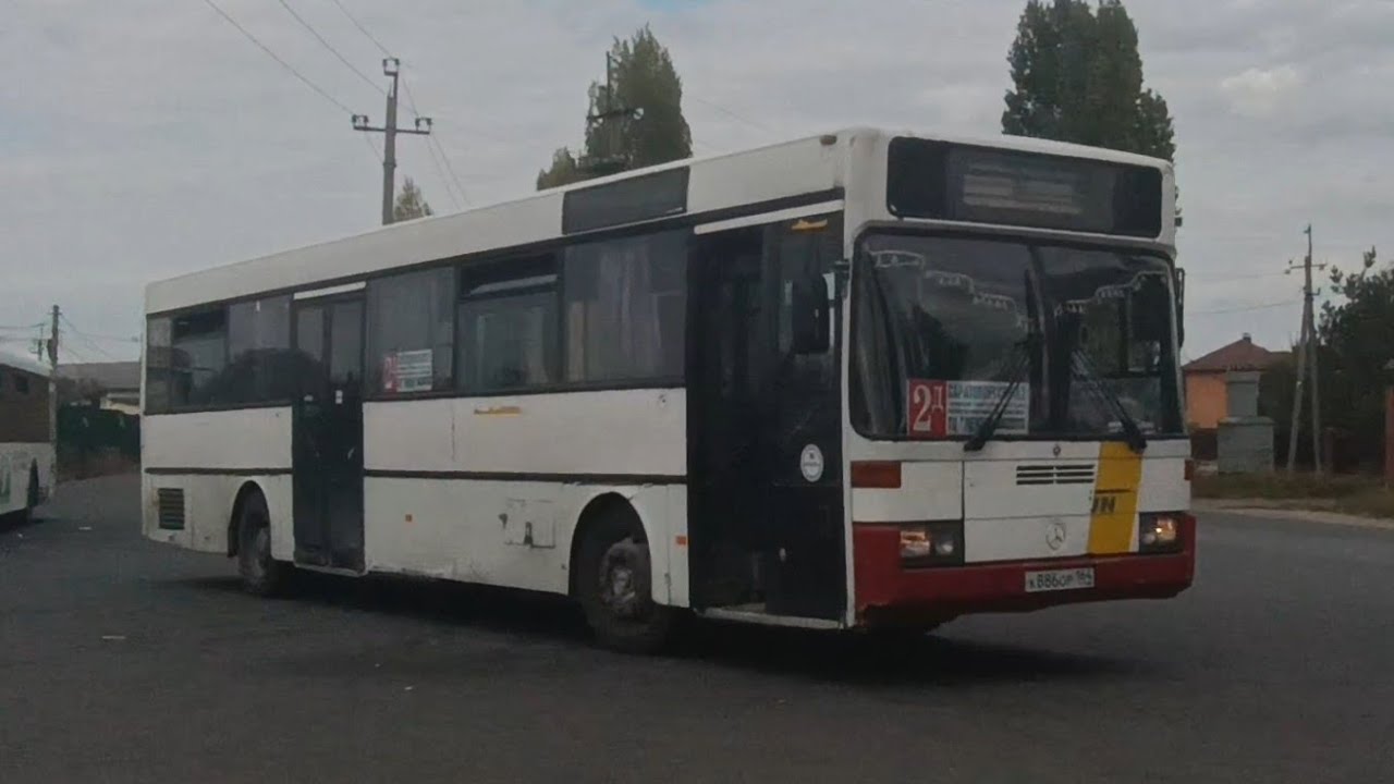 Поездка на автобусе Mercedes-Benz O405 К886ОР маршрут 2д г. Саратов
