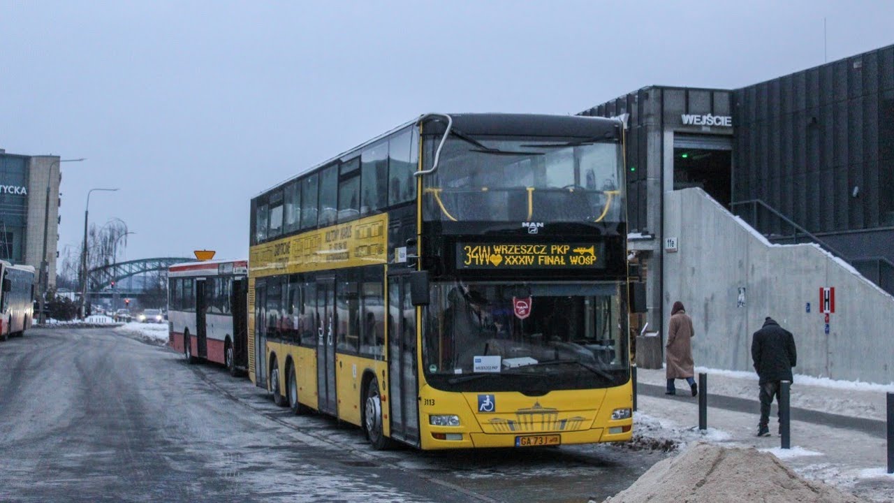 Przejazd: MAN ND313 Lion`s City DD ex. BVG Berlin #3113 - Linia 34W