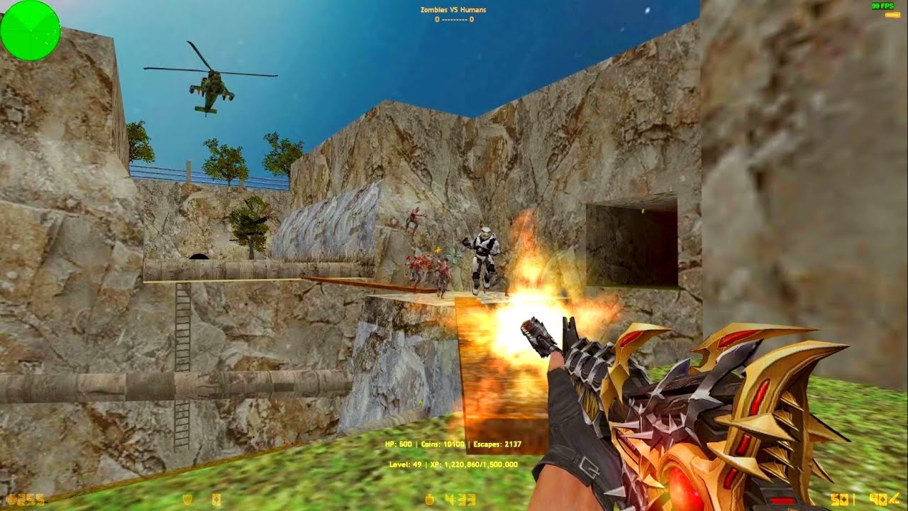 Counter Strike 1.6: Zombie Escape Mod- ze_jurassicpark4 on Mgharba Zombie Escape (FREE VIP)