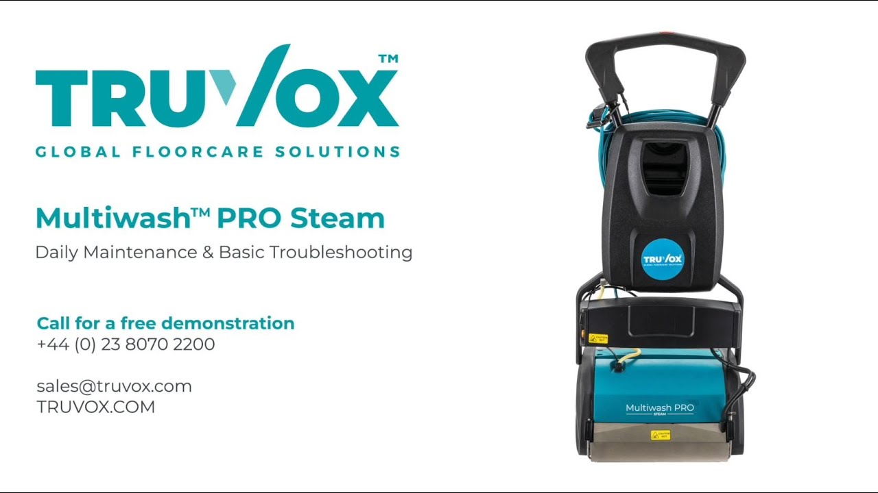 Daily Maintenance & Basic Troubleshooting for your Multiwash PRO Steam