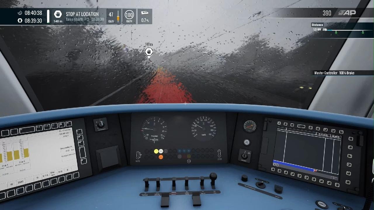 TSW 6 - Bietigheim-Bissingen To Stuttgart HBF (BR 423 DB) Foggy Rain (Local) 🇩🇪🌧️
