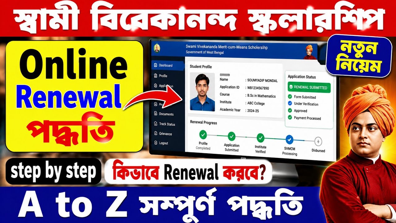 SVMCM Scholarship Renewal Process | Swami Vivekananda Scholarship Renewal | SVMCM Renewal 2025-2026
