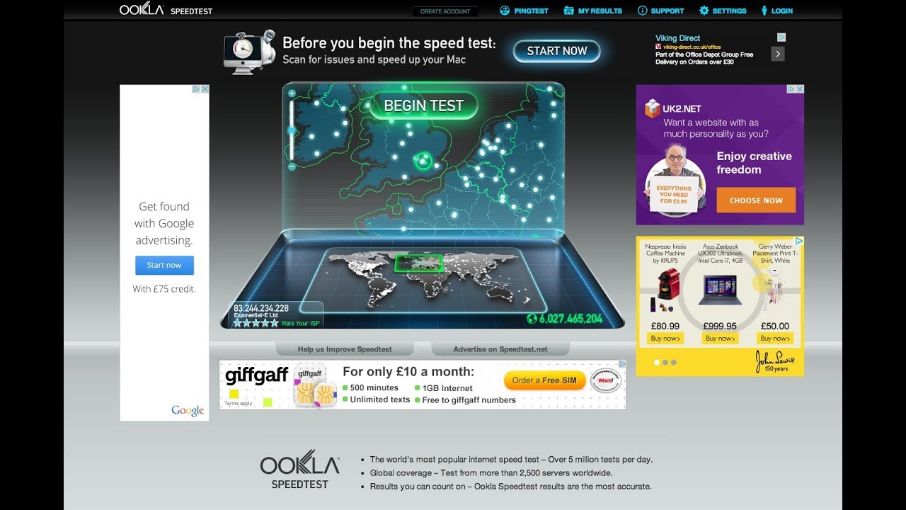 Speedtest by Ookla - The Global Broadband Speed Test || NetworKHelp