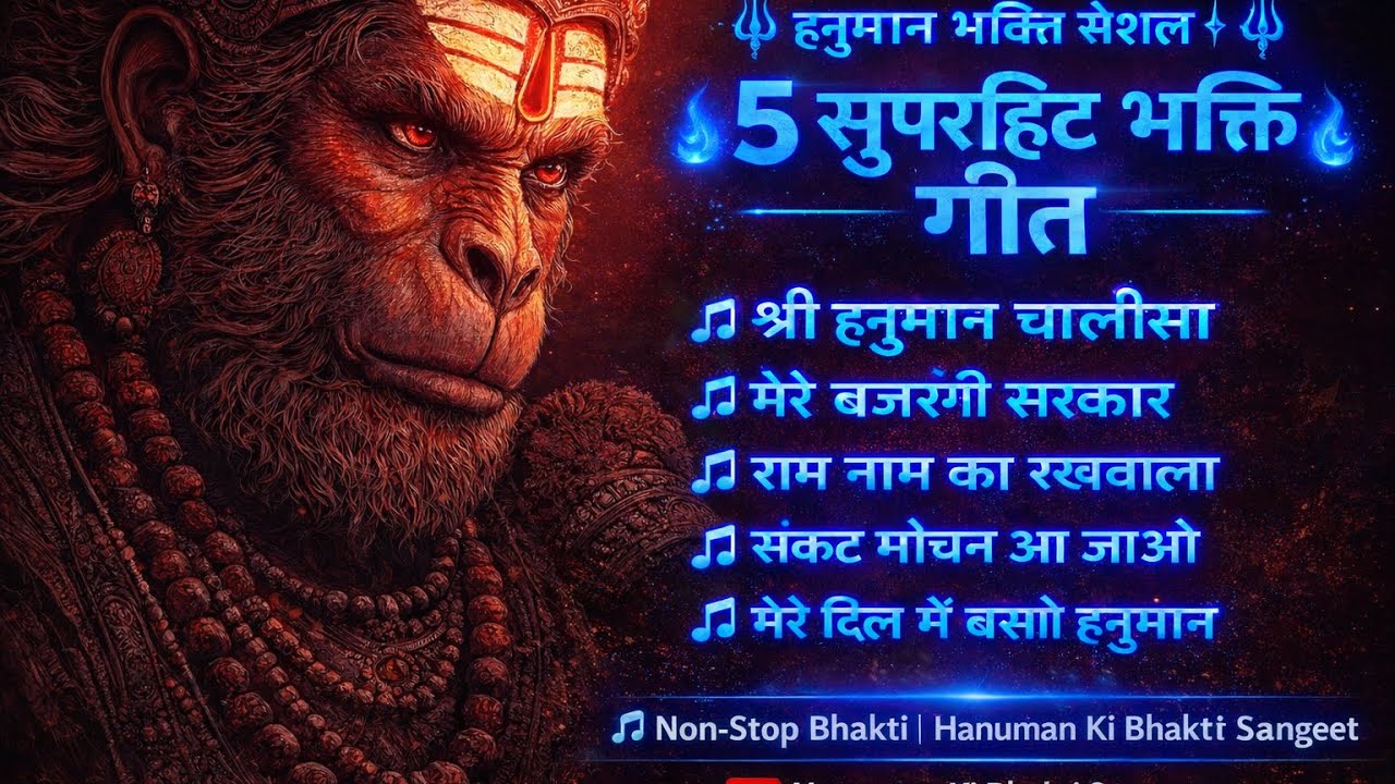 🔱 हनुमान भक्ति स्पेशल 5 सुपरहिट भक्ति गीत 🔥#aivideo #hanuman #pawanputra #trending #sanatandharma 