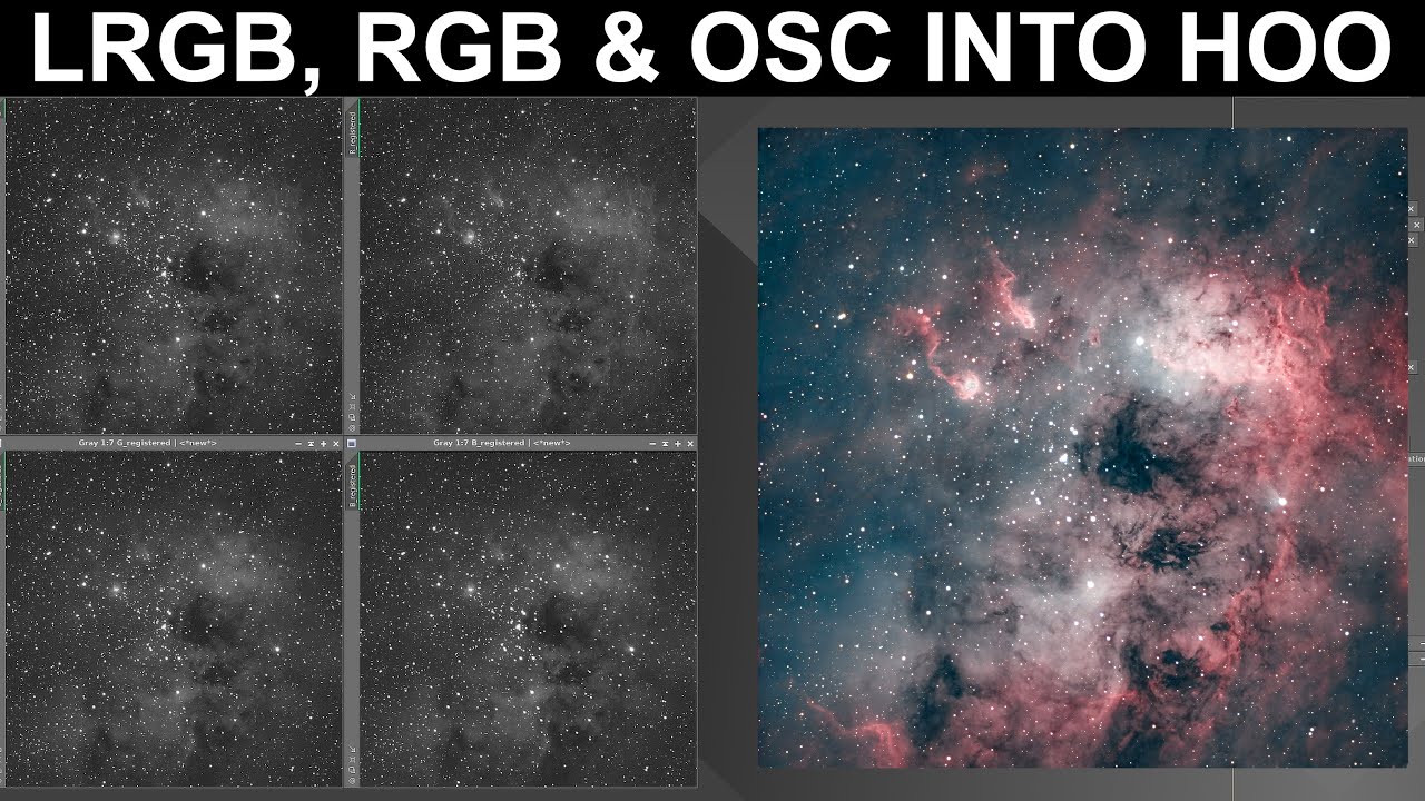 Преобразуйте изображения LRGB, RGB и OSC в цветовую палитру HOO
