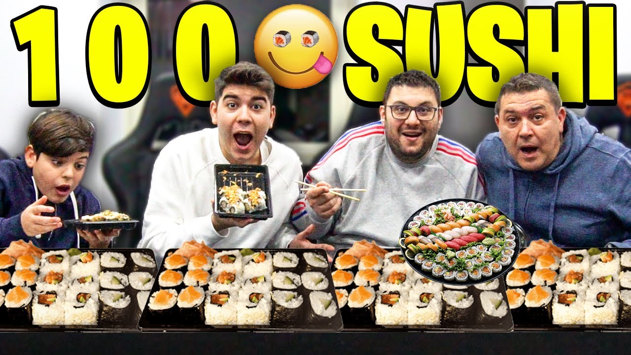 🍣 100 SUSHI CHALLENGE EPICA!! PAPÀ HA VOMITATO! w/Tony Tubo