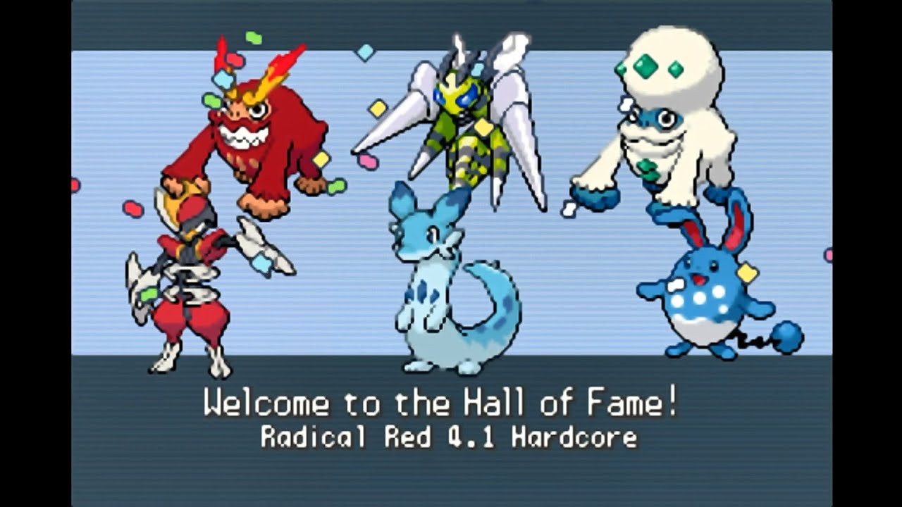 Pokemon Radical Red v4.1 HARDCORE Mode E4 and Champion: Below 500 BST Pokemon Team ONLY(New Update!)