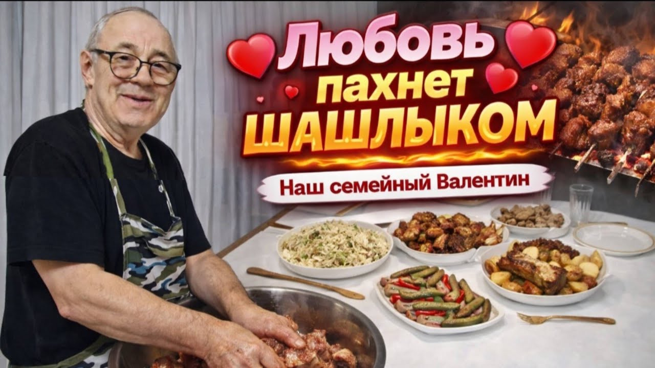 💘 Вот это 14 февраля!                        Муж маринует шашлык, я жарю блины… 