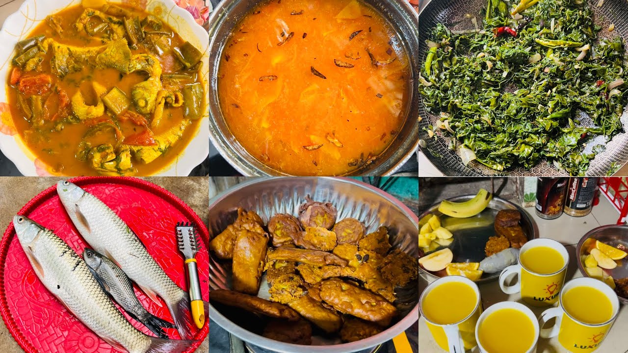 আলহামদুলিল্লাহ রমজান –দিন ১৯ 🌙ইফতারি ওরাতের খাবারে ছিল বেগুন ও আলু দিয়ে মৃগেল মাছের ঝোল,পাটশাক ভাজি