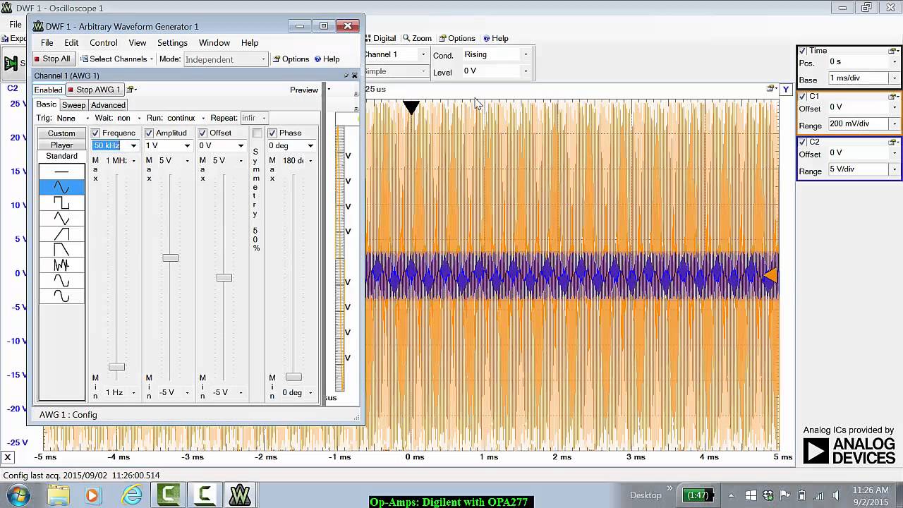 Measuring An Op-Amp Circuit's Frequency Response with the Digilent Analog Discovery