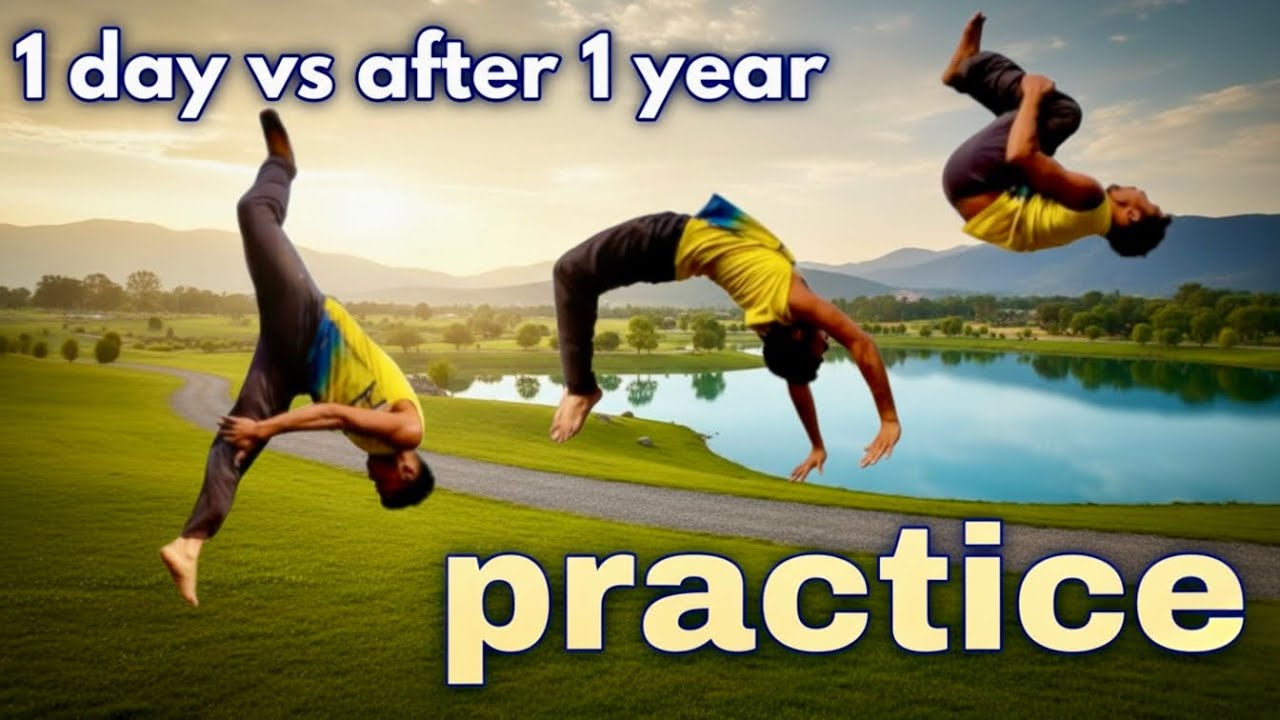 1 day vs after 1 year flips practice 💪my feelings😍 what’s I achieved ✨💚 