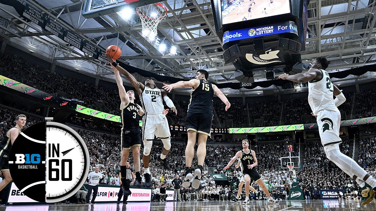 Purdue at Michigan State | Jan. 16, 2023 | B1G Basketball in 60