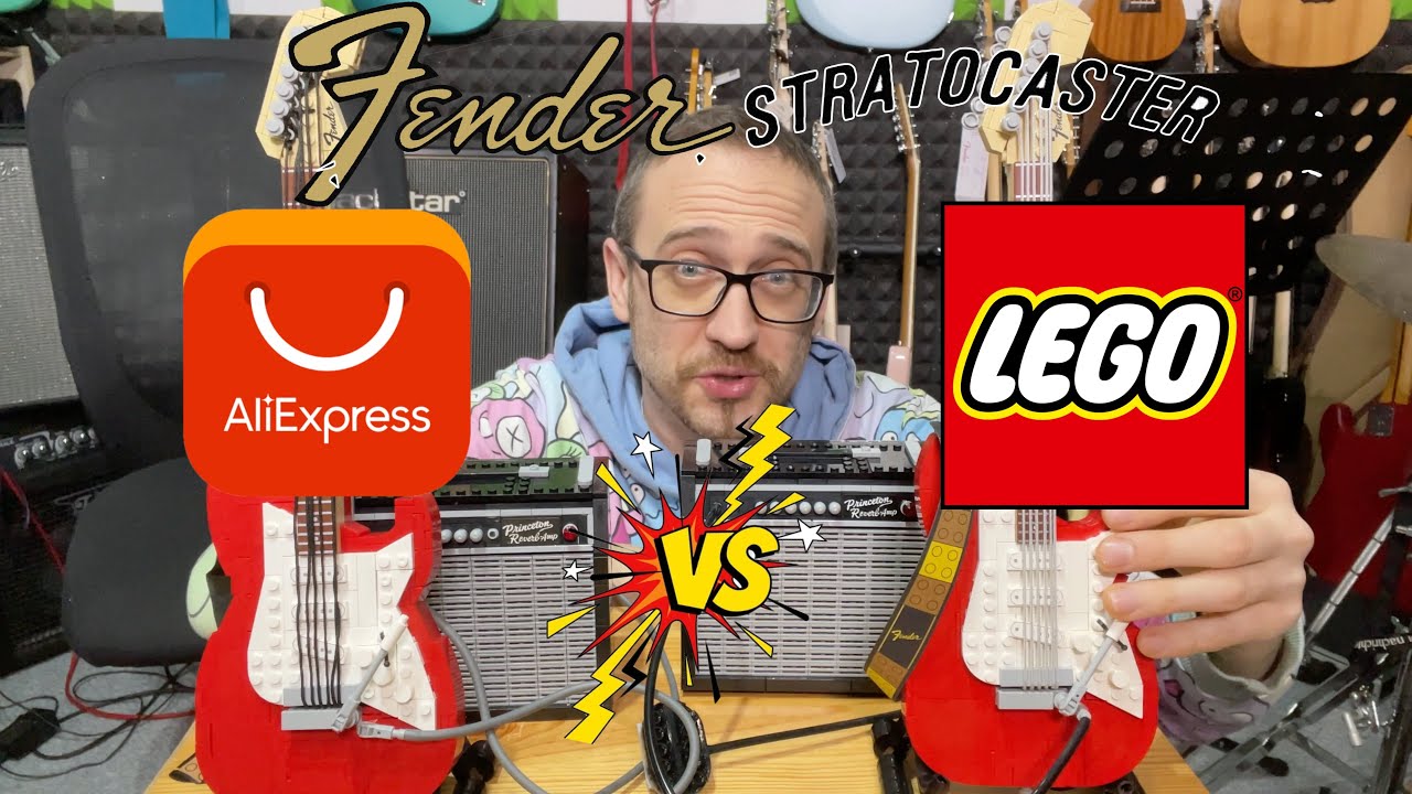 Lego Ideals Fender Stratocaster (213029) Vs. klocki z Aliexpress!