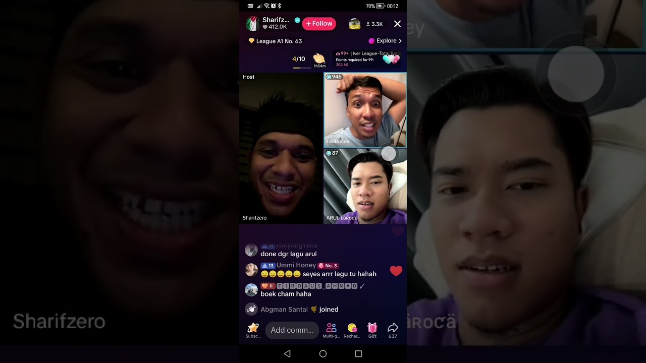 Arul Live bersame Shariff Zero,Fad Bocey Ryan Bakery(maaf geng tk habis)