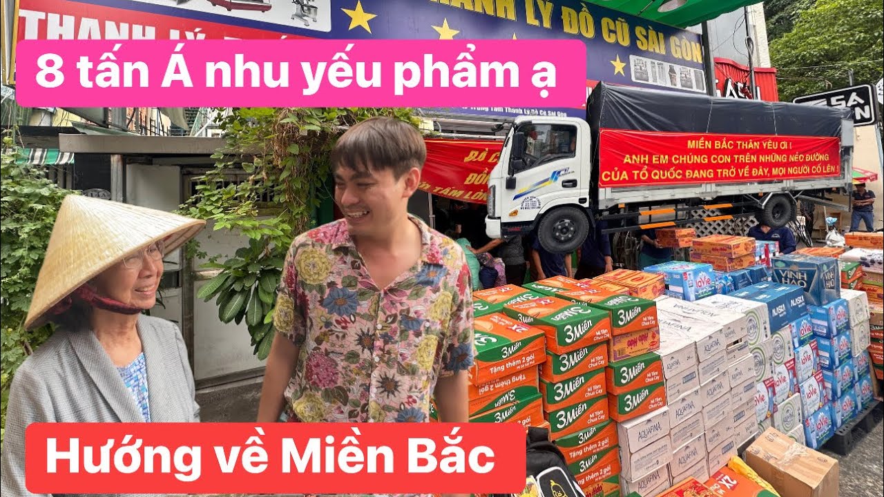 HƯỚNG VỀ MIỀN BẮC - THANH CHƯƠNG được bà con cô bác ở Miền Nam đóng góp hơn 8 Tấn Nhu Yếu Phẩm