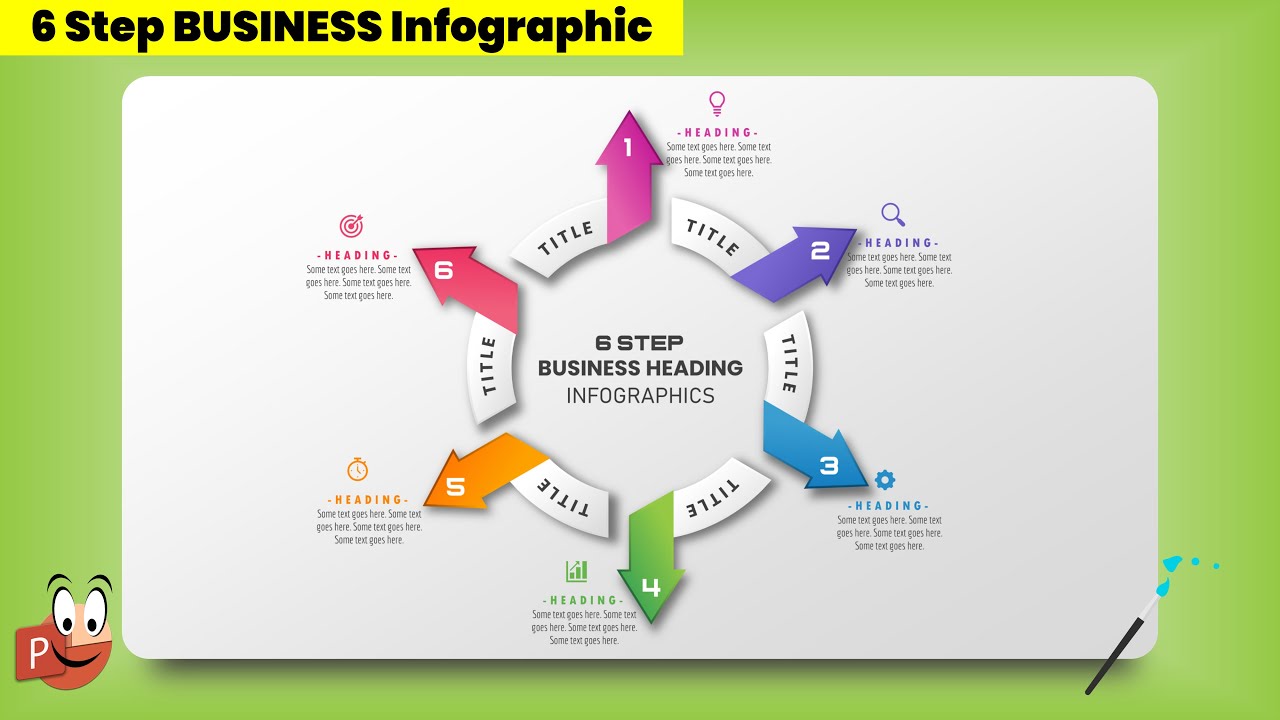 49.Business PowerPoint Presentation with 6 Step Arrow Shapes|PPTX Slide|Office 365|Free Template