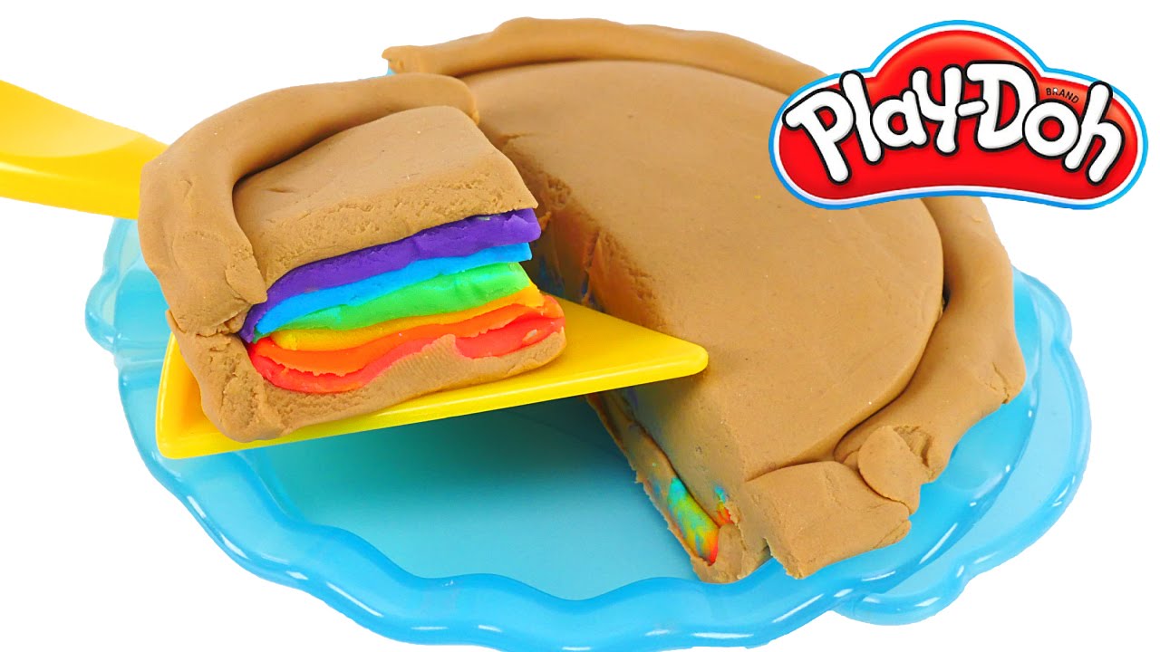Play Doh Playful Pies Playset | How To Make Rainbow Desserts | Playdough Videos