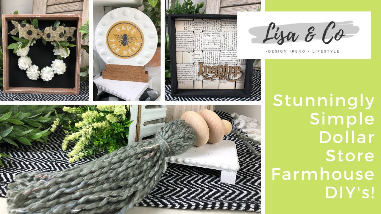 Stunning & Simple Dollar Store DIY's  ||  Farmhouse Decor  ||  Dollar Store HOP!
