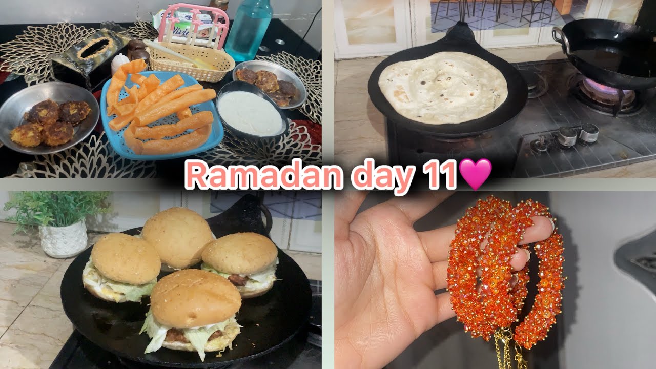 Ramadan day 11 💜 | KFC style zinger burger🍔 banaye Mainy👌🏼| kabhi kabhi vlog banany ka dil nh karta🥹