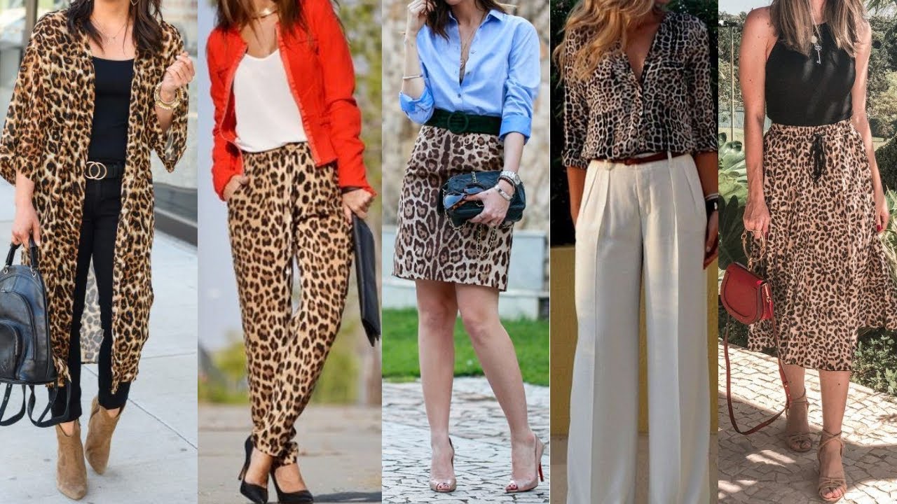 OUTFITS MODERNOS Y ELEGANTES CON ROPA ESTAMPADA ANIMAL PRINT COMO COMBINARLO CON ELEGANCIA