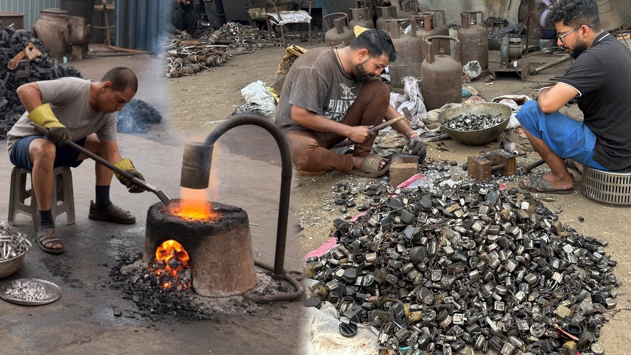 Amazing E-Waste Recycling: Extraction of Pure Silver from Electronic Waste | Metal Refining Process