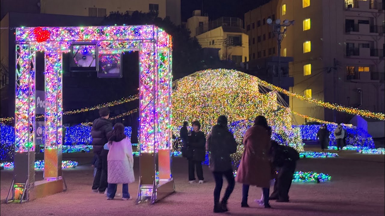 【JAPAN 4K】Illumination  Tenmonkan kagoshima night walk 【4K】