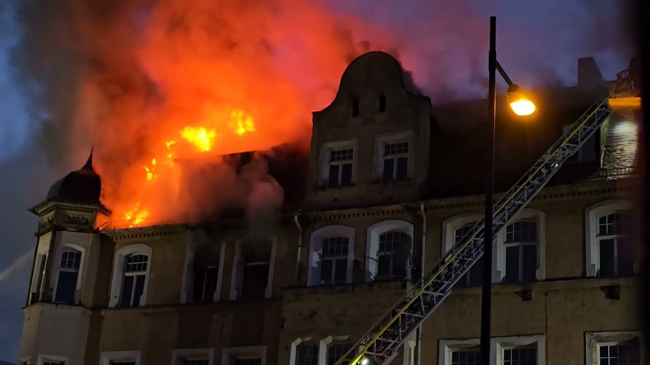 Großbrand in Halle (Saale) - Große Steinstraße Steini34