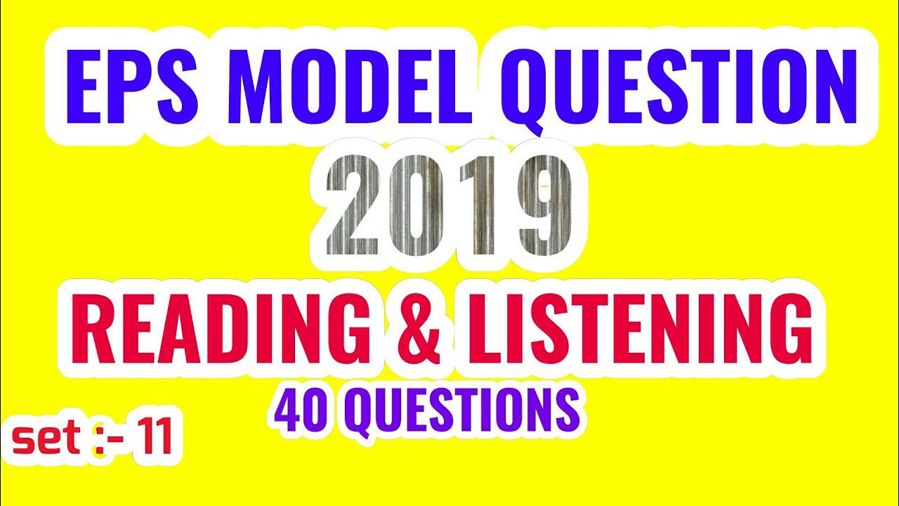 EPS Topik New Model question 2019/Reading and listening Korean Topik exam